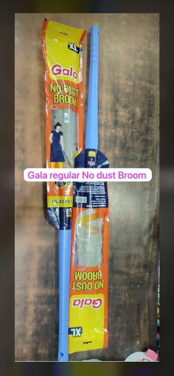 The **Gala Regular No Dust Broom** is a durable and efficient cleaning tool designed for daily use. Made with high-quality synthetic fibers, it effectively captures fine dust without scattering it, ensuring a cleaner sweep. Its lightweight, ergonomic handle offers a comfortable grip, reducing strain during prolonged use. The broom’s bristles are long-lasting and washable, making it a hygienic choice for indoor cleaning. Suitable for all floor types, it’s perfect for homes, offices, and small commercial spaces. With its sturdy build and efficient dust-trapping ability, the Gala No Dust Broom delivers excellent value and reliability for routine housekeeping tasks.