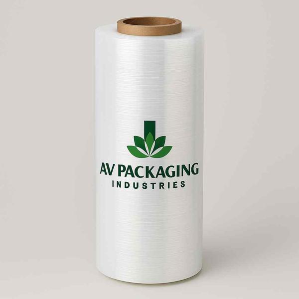 Description:Stretch film is a highly elastic plastic wrap made primarily from Linear Low-Density Polyethylene (LLDPE). It is used to secure, bundle, and protect items during storage and transportation. The film clings tightly to items without the need for adhesives and provides excellent load stability.Key Features:•	Excellent stretchability and elasticity•	High puncture and tear resistance•	Protects against dust, moisture, and scratches•	Available in manual and machine grade rolls•	Transparent for easy product identificationApplications:•	Pallet wrapping for shipping and warehousing•	Securing boxes and cartons•	Protecting furniture and appliances during transit•	Industrial packaging