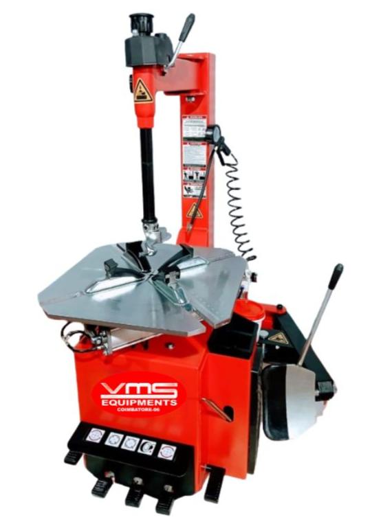 A tire changer is a machine used to help tire technicians dismount and mount tires with automobile wheels. After the wheel and tire assembly are removed from the automobile, the tire changer has all the components necessary to remove and replace the tire from the wheel.