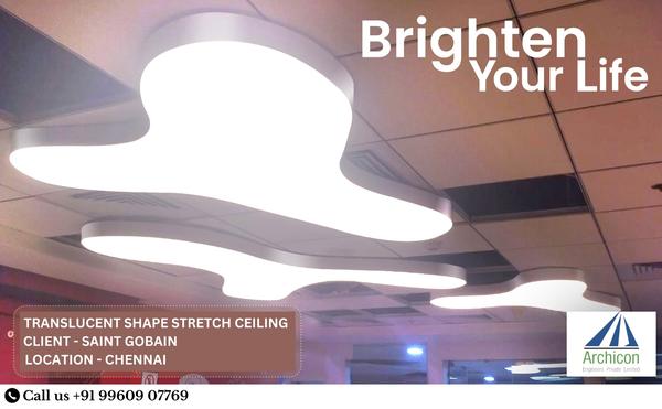 Translucent Stretch Ceiling – Illuminate Your Interiors with Style and InnovationTranslucent stretch ceilings are a modern and sophisticated ceiling solution designed to enhance interior spaces with soft, diffused lighting and a sleek, seamless finish. Made from high-quality PVC or fabric membrane materials, these ceilings are stretched and fixed into place using a perimeter track system, offering both aesthetic appeal and functional benefits.What sets translucent stretch ceilings apart is their light-diffusing property, which allows lighting fixtures—such as LED strips or panels—placed behind the membrane to create a stunning backlit effect. This feature makes them ideal for both residential and commercial settings where ambient or decorative lighting plays a crucial role in setting the tone of the space.These ceilings are widely used in luxury homes, offices, showrooms, hospitality spaces, spas, hospitals, and retail stores to create a unique and futuristic visual experience. The soft glow emitted from behind the translucent surface adds depth, warmth, and elegance to the interior, all while concealing structural imperfections, ducts, or wiring.Not only are they visually appealing, but translucent stretch ceilings are also highly functional. They are lightweight, water-resistant, fire-retardant, and resistant to mold and mildew. Their easy-to-clean surface and long-lasting material make them a low-maintenance solution for busy environments.Design options are virtually limitless—you can choose from a range of finishes, colors, and even custom-printed graphics to match your brand or interior theme. Integrated lighting control systems can also be used to change the color and intensity of lighting, offering mood-setting capabilities perfect for any occasion.Whether you're looking to transform a dull ceiling into a glowing feature or want to add a high-end touch to your space, translucent stretch ceilings offer the perfect blend of innovation, beauty, and performance.