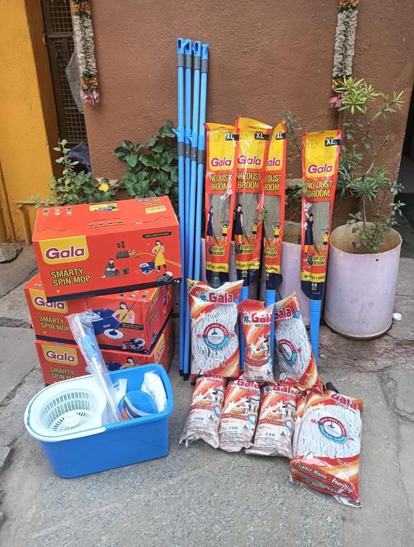 Gala Mops & Brooms is a well-known Indian brand specializing in high-quality cleaning tools for households and commercial use. Their product range includes mops, brooms, brushes, dusters, and more, designed to make cleaning efficient and effortless. Gala is recognized for innovation, ergonomic designs, and durable materials that suit a variety of surfaces. Popular items like the Gala Spin Mop and No-Dust Broom are widely used across Indian homes. The brand emphasizes hygiene and convenience, often incorporating features like extendable handles and refillable heads. With a strong presence in retail and online platforms, Gala continues to be a trusted name in cleaning solutions.