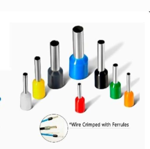 The image insulated wire ferrules, each color-coded for different wire sizes (cross-sectional area), which correlates to different current-carry ing capacities.Here's a general reference table based on DIN standards (used in most of the world, especially Europe):Note:These values are approximate and depend on wire insulation, temperature rating, installation environment, etc.Always follow local electrical codes (NEC, IEC, etc.) for precise sizing and current rating.If you're using these for a specific project, I can help you pick the right size based on your wire gauge or amp needs. Just let me know!