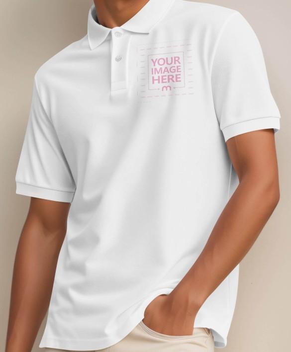 MK Textiles offers polo T-shirts with various features, including white logos. Here are some options to consider:Polo T-shirt Options- Self-Design Men Polo Neck White T-Shirt: Made from pure cotton, this T-shirt features a classic polo design with short sleeves and a regular fit, priced at ₹239 (60% off from ₹599).- Custom Embroidered Polo T-shirts: Printvenue offers customization options with white logos, starting at ₹359. You can choose from various designs, fabrics, and colors ¹ ².Features to Consider- Fabric: Cotton, polyester, or blends for comfort and durability- Logo: White logo embroidery or printing options available- Sleeves: Short sleeves or full sleeves- Fit: Regular fit or tailored fit options