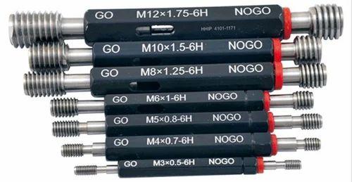 A plug gauge (or plug gage) is a precision inspection tool used to measure the diameter or size of a hole. It ensures that a hole falls within specified tolerance limits. Here’s a quick breakdown:•Types of Plug Gauges:>>GO and NO-GO Gauges:GO Gauge: Should fit into the hole. Confirms minimum limit.NO-GO Gauge: Should not fit into the hole. Confirms maximum limit.>>Plain Plug Gauge: For checking plain (non-threaded) holes.>>Threaded Plug Gauge: For checking internal threads.>>Taper Plug Gauge: Used for tapered holes.•Applications:Widely used in manufacturing and quality control.Ensures components meet dimensional tolerances.Common in the automotive, aerospace, and machining industries.