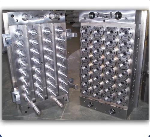 Moulds : preform injection moulds and blow moulds.The company has a state of art tool room having very high precision CNCS, VMCS, surface grinders, testing equipment, etc. The mould design is done by highly qualified and experienced engineers as per requirement of the client.The highlights of our moulds are as below.Minimum down time :The moulds have easily removable and replaceable forming parts for the production of different preforms from same moulds. Servicing and maintenance of mould can be easily carried out in the quickest possible time owing to its remarkable design features.Mould & mould parts :The raw material used for moulds and accessories is procured from international sources, meeting exact specifications. The material is got periodically evaluated through government accredited laboratories.Adherance to strict quality :Control norms ensures that there is no crystallinity and high surface quality with no scratch marks. The moulds have practically no eccentricity with rigid dimensional reliability and weight consistency.Optimised and uniform heat :Distribution to all the cavities is ensured through unique lay-out and design features.Installation & servicing of moulds and providing training to customers’ personnel through excellent technical suport staff.