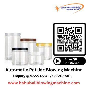 Bahubali Group Automatic Pet Blowing Machine Single Cavity Auto Blowing For Small Pet Jars and Pet Bottles too...For videos please refer our gallery...No of Cavities		1	Mould Thickness		180.60mm	Max. Product Height	280mm	Max. Product Dia.	95mm	Neck Size in Bottles	19mm to 46 mm (Volume 1000ml) Neck size in Jars            46 mm to 73mm (up to 500ml)Product Volume	         In Bottles Up to 1000ml & In Jar Up To 500ml 	Product Output of 1000ml in 28mm Neck size (standard is 19gm pet Preform may vary depending on the shape & quality of preform & bottle)		1500pc Per HR	Product Output of 500ml Jars in 73mm Neck size  (standard is 25gm to 30gm pet Preform may vary depending on the shape & quality of preform & bottle)	 1100  to 1250 Jar Per Hour.Please call or Whatsapp us for more details & videoshttps://youtu.be/bDUtxTcgYro