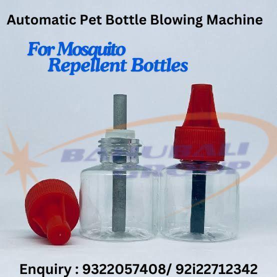 Bahubali Group Automatic Pet Blowing Machine Single Cavity Auto Blowing  Machine For Bubble Soap Tube (Toy), Mosquito repellent bottle, Mineral Water Bottle, Edible Oil Bottle, Pharma & Liquor Bottle, Soda Bottles etc.For videos please refer our gallery or visit our YouTube channel.No of Cavities			1	Mould Thickness		180.60mm	Max. Product Height		280mm	Max. Product Dia.		80mm	Neck Size in Bottles		19mm to 28 mm (Volume 1000ml) Product Volume		In Bottles Up to 1000ml Bubble Soap Tube Output 	1500 to 1600 Tube Per hourProduct Output of 1000ml in 28mm Neck size (standard is 19gm pet Preform may vary depending on the shape & quality of preform & bottle) 1500pc Per HR	For More Details Plesae Call or Whatsapp us