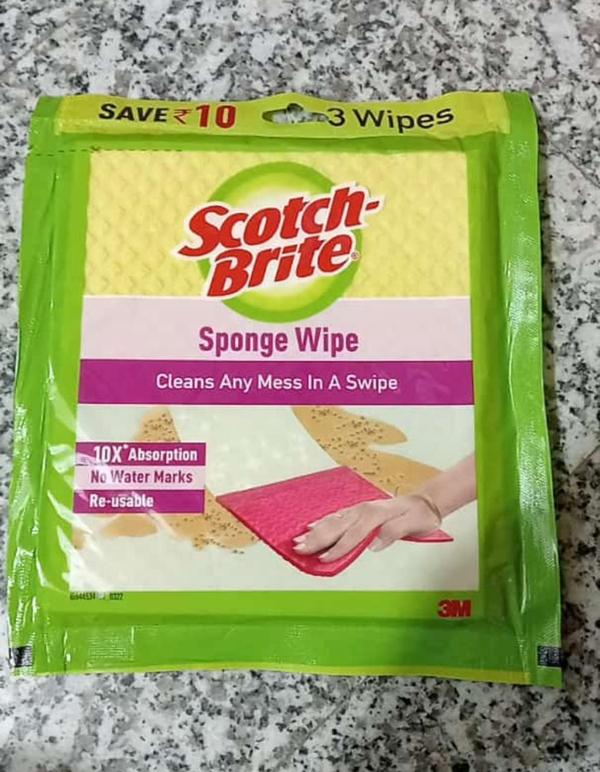 Scotch-Brite Sponge Wipe is a highly absorbent and durable cleaning cloth designed for efficient household cleaning. Made from cellulose and cotton, it offers superior water absorption and quick drying, making it ideal for wiping kitchen counters, dining tables, appliances, and more. Its soft texture is gentle on surfaces yet tough on stains and spills. The sponge wipe is reusable and long-lasting, reducing the need for disposable paper towels. Easy to rinse and maintain, it resists odor and dries faster than traditional sponges. With its convenient size and versatility, Scotch-Brite Sponge Wipe is a reliable, eco-friendly solution for everyday cleaning needs.