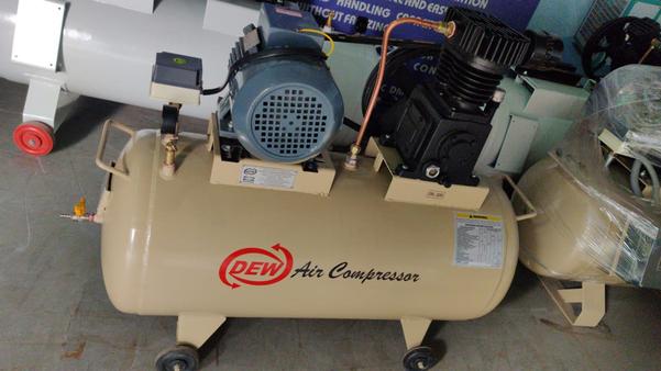 1 HP Double Piston Air Compressor MachineDescription:-Model-  DEW 1DP A.Bore & Stroke : 51mm x 2Cylinder : DoubleFlow Rate : 5.60 CFM Max. Working Pressure : 100 PSIG (7 KG/CM2) Motor Power Required : 1 HP Air Receiver Tank Capacity (in Liter) : (40, 60, 85 & 110)Power Source : AC Single/ Three PhaseCountry of Origin : Made in India