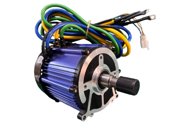 🌀 1500W PMSM Motor (IPM Type) – High Torque, High EfficiencyThis 1500W Interior Permanent Magnet Synchronous Motor (IPM) is engineered for e-rickshaws and commercial EVs that demand more pulling power, smoother ride quality, and longer battery life. With high torque at low RPM and premium-grade construction, it’s the ideal upgrade from traditional BLDC motors.✅ Technical Specifications:Rated Power: 1500WVoltage: 60V / 72V compatibleMotor Type: PMSM / IPM (Interior Permanent Magnet Motor)Max Torque: 35–50 Nm (controller dependent)Efficiency: 92–95% with matched FOC controllerSpeed Range: Tunable for 25–55 km/hMount Type: Differential axle or mid-mount (custom options available)Cooling Method: Air-cooled, sealed enclosureProtection: IP54 / IP65 on requestSensors: Hall sensors built-in for precise motor controlConstruction:Pure copper windingsHigh-strength rare-earth magnetsLaminated core for reduced lossesNoise Level: Ultra-low, sinusoidal operation (controller dependent)🛠️ Features & Benefits:💪 Superior torque output – great for inclines and load-carrying🔋 Energy-efficient – get more kms per charge🔇 Whisper-quiet operation – ideal for passenger comfort🔧 Longer lifespan – fewer moving parts, no brushes🚛 Load-ready – suitable for passenger, delivery, and vending applications🇮🇳 Designed for Indian roads, weather, and driving patterns🚀 Pair with our 65A or 75A PMSM controller for maximum performance, smooth torque curve, and regenerative braking support.