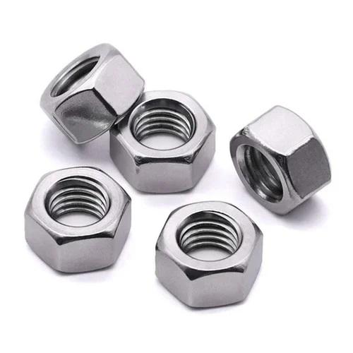 Nominal Nut Diameter	5 mmMaterial	Stainless SteelMaterial Grade	SS304Usage/Application	For FilttingSurface Treatment	PolishedRust Resistant	YesColor	SilverShape	HexagonalFaster Metal's Stainless Steel Hex Nuts stand as indispensable components in the realm of fastening solutions, renowned for their exceptional quality and reliability. Crafted with precision from premium-grade stainless steel materials, these nuts offer unparalleled corrosion resistance and durability, making them ideal for a wide range of industrial applications. Whether used in automotive, construction, or marine industries, they provide secure and reliable fastening, ensuring the integrity of assemblies even in harsh environments. The hexagonal shape allows for easy installation and tightening with standard tools, while the robust construction guarantees long-term performance without compromising on strength. Faster Metal's dedication to quality is evident in every aspect of their stainless steel hex nuts, from the impeccable craftsmanship to the rigorous testing processes. With Faster Metal's Stainless Steel Hex Nuts, customers can trust in a product that exceeds expectations, delivering unmatched reliability and peace of mind for their projects.