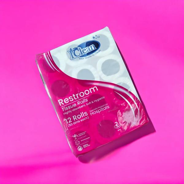 I Clean Rest Room tissue rolls offer a premium hygiene solution designed for both comfort and cleanliness. Made with ultra-soft, high-absorbency paper, these rolls ensure a gentle touch while maintaining durability. Ideal for homes, offices, and public restrooms, they are septic-safe and eco-friendly, crafted from responsibly sourced materials. Each roll is tightly wound to last longer, providing great value without compromising quality. With a clean, minimalistic packaging design, I Clean Rest Room tissue rolls fit seamlessly into any restroom decor. Choose I Clean for a reliable, refreshing restroom experience that prioritizes both performance and sustainability. Softness meets strength, every time.