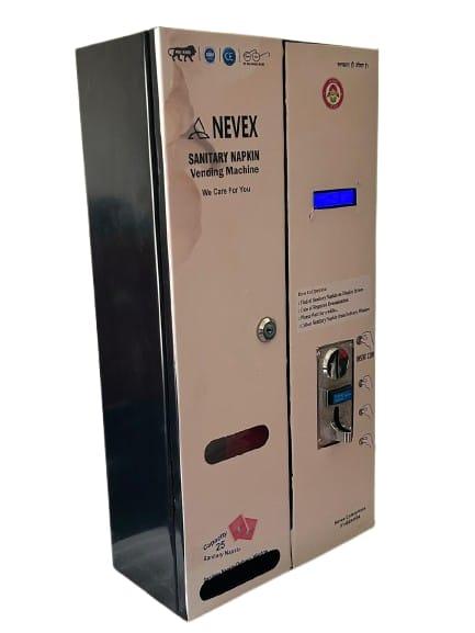 Automation Grade: Automatic1.2 mm thick CRC anti-corrosive and powder coated mild steelLCD display: blue color for instructionsMounting Option: Wall MountedEasy to use and Refill.Storage Capacity: 25 NapkinsType Of Napkins: FoldedPower: Electric and battery operatedCoin Selection: Multiple INR coins accepted 1,2,5Rs.Usage/Application: Hospital, school & colleges, offices etc.
