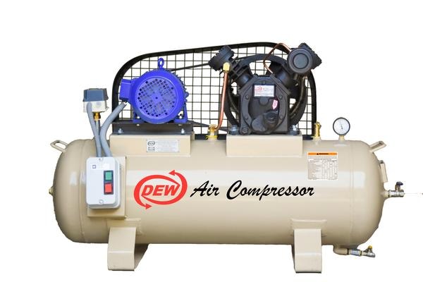 Model- D34Bore & Stroke: 3’’ & 1.75’’ x 2.75’’Cylinder : DoubleRPM : 750Flow Rate : 9.79 CFM Max. Working Pressure: 175 PSIG (12.3 KG/CM2) Motor Power Required: 3 HP Air Receiver Tank Capacity (in Liter): (250)Power Source: AC Single/ Three PhaseCountry of Origin : Made in India