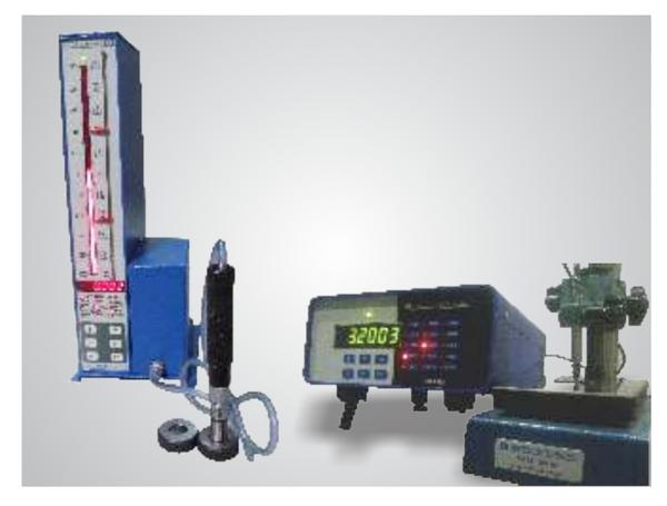 Air electronic column and digital displays are microprocessor based measuring instruments which easily segregate components into three categories of OK, Rework and Reject.With the change in size there is change in back pressure sensed by the converter. The converter translate this change into linear displacement. The air probes used in the column convert this displacement into digital signal which is shown by the instrument in the form of bar graph and/or seven segment display.>>FEATURES•The readings can be directly sent to the computer using a foot switch.•No need to write down any reading thus eliminating any chance of manipulation/error.