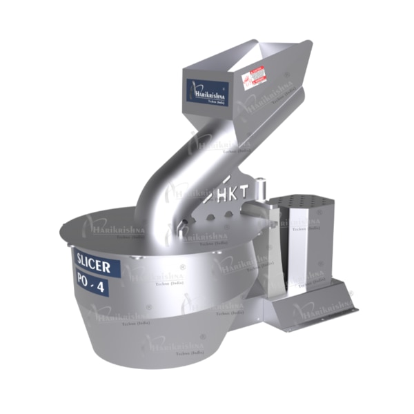 Model Po-3 cutting machine is a crucial piece of equipment in the production of potato chips, designed to efficiently and consistently sliced potatoes into thin, uniform pieces.Material : Machines are constructed from food-grade stainless steel 304 grade to ensure hygiene and durability.Feeding System : The machine includes a feeding system to bring the potatoes into the cutting process. This can range from simple chutes to automated conveyor systems.Cutting Mechanism : The cutting system is designed for precision and efficiency.Blades are designed for straight cuts or wavy (crinkle-cut) styles.Adjustable Thickness : Our machine can adjust the thickness of the slices, allowing manufacturers to produce different styles of chips.Safety Features are :Safety Guards : Guards to prevent accidental contact with the cutting blades.Emergency Stop Buttons : Emergency stop buttons for immediate shutdown.Interlock Systems : Systems that prevent the machine from operating when safety guards are open.Efficiency :  Minimizing waste and maximizing throughput.Reliability : Ensuring consistent and reliable operation.Maintenance :   Designing for ease of maintenance and repair.