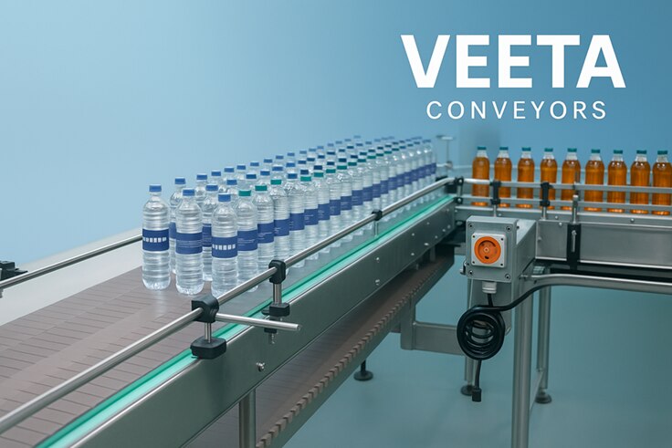 Bottling Conveyor Systems by Veeta ConveyorsAt Veeta Conveyors, we specialize in delivering high-performance bottling conveyor systems designed to meet the dynamic needs of modern bottling plants. Whether you're in the beverage, pharmaceutical, or cosmetics industry, our solutions ensure efficient, seamless, and hygienic bottle handling from start to finish.What is a Bottling Conveyor System?A bottling conveyor system is an essential part of any automated bottling line, transporting bottles smoothly through various stages including filling, capping, labeling, inspection, and packaging. Veeta Conveyors provides robust and customizable systems that optimize your production line, minimize downtime, and enhance productivity.Key Features of Our Bottling ConveyorsCustomizable LayoutsModular design to suit your plant’s specific configuration – straight, curved, or spiral paths.High-Speed OperationCapable of handling thousands of bottles per hour with minimal spillage or jamming.Material FlexibilityConstructed using stainless steel or food-grade plastic, ensuring cleanliness and durability.Smooth Bottle TransferEquipped with side guides and anti-vibration features to maintain bottle stability.Automated Control SystemsIntegrated with sensors and PLCs for intelligent line control and real-time monitoring.Low Maintenance DesignEasy to clean, with reduced wear and tear for long-term performance.Applications Across IndustriesBeverages: Water, soft drinks, juices, alcoholic beveragesPharmaceuticals: Syrups, medicinal liquids, health supplementsCosmetics & Personal Care: Shampoos, lotions, essential oilsHousehold Products: Cleaners, detergents, and moreWhy Choose Veeta Conveyors?Tailored SolutionsEvery bottling conveyor system is designed based on your product specifications, bottle type, and production volume.Expert EngineeringBacked by a team with decades of industry experience, ensuring optimal performance and longevity.Reliable SupportFrom consultation to after-sales service, we offer end-to-end technical support.Sustainability FocusEnergy-efficient motors and materials that support eco-friendly operations.Enhance Your Bottling Line TodayVeeta Conveyors is committed to powering your production with smart, efficient, and scalable conveyor systems. Whether you're upgrading your existing line or building a new plant, our bottling conveyors offer the precision and reliability your operations demand.Get in touch with our team to learn how we can streamline your bottling process.