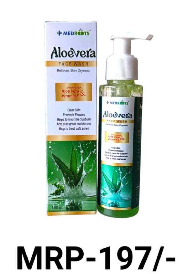 Using an aloe vera face wash works for all skin types because it contains antibacterial, anti-inflammatory, and healing properties. It helps reverse the damage caused by pollution and UV rays. Aloe Vera deeply hydrates the skin and provides a soothing effect on the skin without making it greasy.