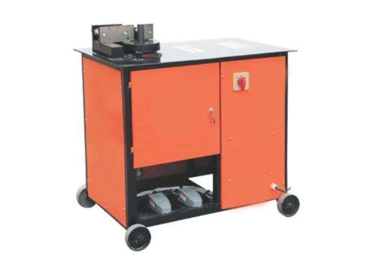Stirrup Bending Machine Manufacturers & Suppliers in Ahmedabad, Gujarat, India | BuildCons.The BUILD49 Stirrup Bending Machine is designed for high efficiency and precision in bending stirrups for construction projects. With its innovative features and robust design, it ensures high productivity and minimal maintenance.Salient Features:Digital Control Panel for easy operationAdjustable Rebar System for flexible usageCorrosion-Resistant materials for enhanced durabilityAvailable in Manual and Automatic configurationsCapable of bending stirrups of any sizeBenefits:On-time delivery for increased project efficiencyLower maintenance for long-term reliabilityExtended service life due to durable designEnhanced productivity and performanceGuaranteed reliability and safety in operationTechnical Specifications:Model: SB-14Dimensions: 600mm (Length) × 600mm (Width) × 830mm (Height)Machine Speed: 20 RPMMax. Bending Diameter: 12mm (FE 500 TMT)Power Rating: 1.1 kWControl: 415V, 3-Phase ACThis Stirrup Bending Machine offers a reliable and efficient solution for your construction needs, ensuring high-quality output with minimal operational costs.For more details or to place an order, contact us today!