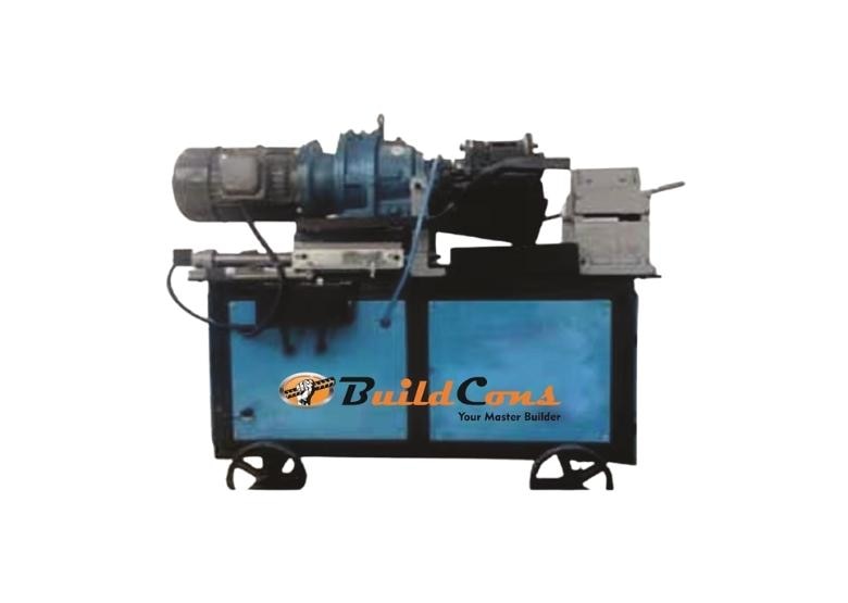 Bar Threading Machine Manufacturers & Suppliers in Ahmedabad, Gujarat, India | Build Cons.Prominent & Leading Supplier and Distributor from New Delhi, we offer Rebar Threading Machine such as Rebar Threading Machine- Fully Automatic and Rebar Threading Machine- Semi Automatic ( Manual).Rebar Threading Machine- Fully AutomaticSpecification ValueRebar Diameter 16 To 40mmMotor Power 4kWElectricity 415V 50HZSPEED 40-62r/minMain shaft speed 80mmThread Pitch 3.5Net Weight 380 kgThe machine is mainly used of rebar in Construction projects, being key equipment to thread and join the rebar to gain length.Main Characteristic:Very High on Production, Saves lot of time & replacing blades need only 5 minutesEquipped automatic opening & closing structure, one time caliper rebar then finish working at the 30 seconds.Roll stamping thread after steel bar rib peeling, with good shape of thread, high precision and conformed diameter sizeProcessing parallel thread for ribbed rebar 16mm - 40mmRolling wheel has long service period, low additive cost of connectorEasy to adjust for rolling steel bars in different specifications, adjustment can be made without loosing rolling head, with same given screw distances.Rebar Taper Threading machineTechnical Specification:Processing of bar diameter range 16 mm to 40 mmProcessing thread length Less than or equal to 90 mmProcessing steel Length Greater than or equal to 300 mmRolling head speed 41 r/minMotor Power 4kW, Voltage: 380VTotal weight 510kgMain Characteristic:Very High on Production, Saves lot of time & replacing blades need only 5 minutesRoll stamping thread after steel bar rib peeling, with good shape of thread, high precision and conformed diameter sizeProcessing parallel thread for ribbed rebar 16mm to 40mmRolling wheel has long service period, low additive cost of connectorEasy to adjust for rolling steel bars in different specifications, adjustment can be made without loosing rolling head, with same given screw distances.Call Us For More Information.