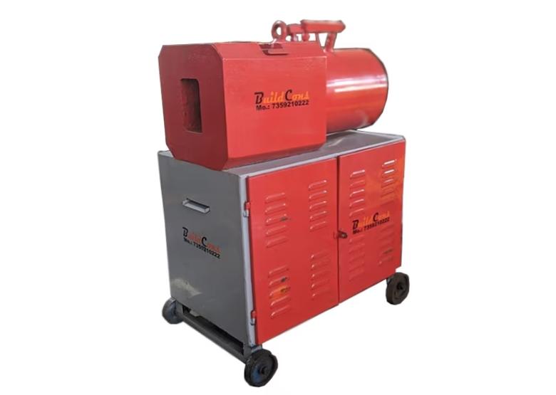 Rebar Forging Machine 40MM Manufacturer & Suppliers in India | BuildCons.Brand: BuildconsApplication: Used in building construction to forge the ends of TMT bars before the threading operation.Specifications:Size: 40 mm / 34 mmPower: 3 PhaseVoltage: 440VHeater Material: D2Frequency: 50HzConstruction:Hydraulic system with polyhedron structure and mechanical cylinderKey Features:Heavy Duty: Designed to handle high-load, continuous operations.High Production Ratio: Optimized for high-output forging.High Accuracy: Ensures precise forging of TMT bars for threading.Zero Maintenance: Built to require minimal maintenance, reducing downtime.Reliable: Durable and dependable for long-term use in industrial environments.Low Cost: Cost-effective solution for construction businesses, providing high efficiency at a lower operational cost.This Hydraulic Rebar Forging Machine is essential for forging TMT bars before threading operations in the construction industry, offering robust performance, efficiency, and accuracy, while minimizing maintenance costs.For more details or to place an order, feel free to contact us!