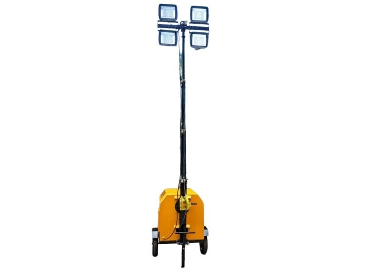 Portable Lighting Towers Manufacturer & Suppliers in India | BuildCons.The Mobile Lighting Tower from Buildcons offers a robust, versatile lighting solution for various applications such as emergency lighting and construction sites. With a 9 ft tower height and 5 KVA rating, it provides bright and reliable illumination. The system is equipped with customizable LED lights and features such as an IP 66 rating and CPCB-approved generators for safety and efficiency. Additionally, its 2-wheel trolley ensures easy transport to any location.Technical Specifications:Power: 5 WIP Rating: IP 66 (weather-resistant)Set Contains: 1 Trolley and 2 LightsTower Height: 9 ftRating: 5 KVAVoltage Rating: 110V or 230VGenerators: CPCB ApprovedLED Wattage & Nos: Customizable based on requirementsNo. of Tower Sections: 3/4No. of Trolley Wheels: 2Hand Brake: NoFire Extinguisher: YesApplications: Emergency lighting, construction sites, outdoor eventsManufacturer: BuildconsAdditional Features: Mobile design, weather-resistant, easy transportThis lighting tower is designed to be durable, weather-resistant, and highly portable, making it a perfect choice for outdoor and emergency use. It’s easy to transport, operate, and provides reliable, bright lighting wherever you need it most.For more details or to place an order, feel free to contact us!