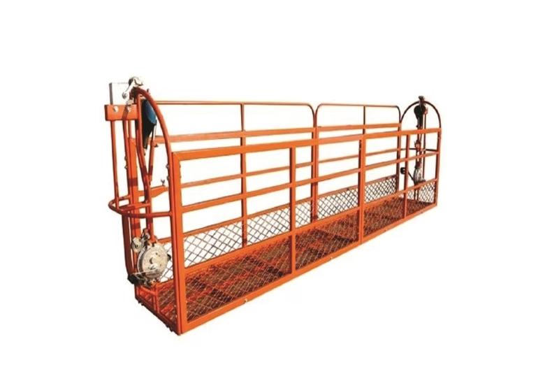 Hanging Platform Manufacturer & Suppliers in India | BuildCons.Suspended Platform (Double Hoister)Our Suspended Platform with a centralized control panel and additional remote pendant switch is designed for efficient and safe operation at heights. The cradle features chequered non-slip flooring for enhanced safety. Guide rollers protect both the cradle and the building, while the cradle can be fully dismantled for easy transportation. Additionally, 4 castors are provided for easy mobility in the assembled condition.Technical Specifications for Model: BUILD SRP-350:Platform Size: 2.5 metersRated Load: 250 kgWire Rope Length: 100 metersLifting Speed: 9-11 m/minLifting Height: 100 metersElectric Motor Power: 1.5KW x 2Voltage: 415 V, 3 Phase (According to Indian Standards)Safety Lock: Tilt-proof safety lock (2 Nos.)L Type Suspended PlatformThe L Type Suspended Platform is designed with high-strength hot galvanized steel and built to handle heavy loads. It features a 1000 kg counterweight and is engineered for high lifting capacities and safety.Technical Specifications for Model: BUILD SRP-250:Platform Size: 2.5 + 2.5 metersMaterial of Platform: Steel Platform – Hot GalvanizedBalance Weight: 1000 kgRated Load: 800 kgAscend Speed (Working Speed): 9-11 m/minWire Rope Size: 9 mmWire Rope Length: 100 meters x 4Structure Weight Approx.: 800-900 kgCounter Weight: 1000 kgRated Lifting Force: 5 kNElectric Motor Power: 1.8 KW x 2Voltage: AC 415 V, 3 PhaseBreaking: 15 NMSafety Lock: Safety lock (2 Nos.)Height Adjustment: 1.15 – 1.75 mFront Beam Extension: 1.3 – 1.5 mSuspended Platform (Single Hoister)The Single Hoister Suspended Platform is designed for lighter loads and smaller jobs. It is equipped with a safety lock to ensure secure operations.Technical Specifications for Model: BUILD SRP-150:Platform Size: 1.2 metersRated Load: 150 kgWire Rope Length: 50m/100m x 2Lifting Speed: 9-11 m/minLifting Height: 50m/100mElectric Motor Power: 1.5KWVoltage: AC 415 V, 3 PhaseSafety Lock: Safety lock (1 No.)Height Adjustment: 1.15 – 1.75 mFront Beam Extension: 1.3 – 1.5 mThese suspended platforms are ideal for various construction, maintenance, and cleaning applications at height, providing enhanced safety and operational efficiency.For more details or to place an order, feel free to contact us!
