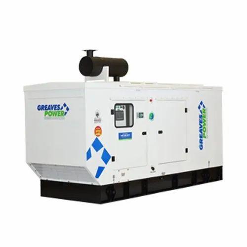 Phase	3-PhaseModel Number	GPWII-PII 250Genset Brand	Greaves PowerPower (kVA)	250 kVAFrequency	50 HzAMC	AvailableFuel Tank Capacity	675 LCylinder Arrangement	VeeVoltage Regulation	Solid StateVoltage	415 VCurrent	347.8 ACooling	RaditorFeatures:Compact- Design Best in classHigh ReliabilityFuel efficientLow Lube Oil ConsumptionLow maintenance Cold starting KitAMF/Auto Synchronising/Load sharing panelsGenset Controller with remote monitoring featureGenset with heat exchanger/coil coolerHeavy-duty air cleanerThe products are manufactured at its Chakan plant, an ISO 9001-2000 certified facility and are compliant with the emission norm CPCB-II and are eco-friendly.The generating sets are designed for reliability, durability and economical operating cost and are well supported with genuine parts availability and service capability through 100+ strong dealer networks. Engine Electrical system: 50 HzCharging alternator Voltage / Current (DC)-24V/30AmpStarter Motor rated voltage (DC)-24VBattery Voltage (DC)/ Capacity (AH)-24V, 2*180AH/2*FGPO-GP115E41L Fuel System:Recommended Fuel-IS-1460 2005 Cetane 51 S 0.015% Density 0.825Fuel tank capacity ( Ltr)-440Fuel consumption -LPH at % load -declared value with +/-5%100%-59.475%-44.5650%-31.6425%-18.05 Lubricating Oil System:Lub oil sump capacity-30LOil change period (Hrs)-500Oil Consumption( % of SFC)-≤0.2Oil filter quantity (Nos) /type-01 / spin on typeRecommended Oil Grade-Greaves Maxtherm API CI4Oil Cooler-Water Cooled Cooling System :Cooling system is designed for max ambient temp, Deg. C at rated load-50Radiator System capacity, including engine, (L)-45LtrWater pump type-Centrifugal, Gear driven