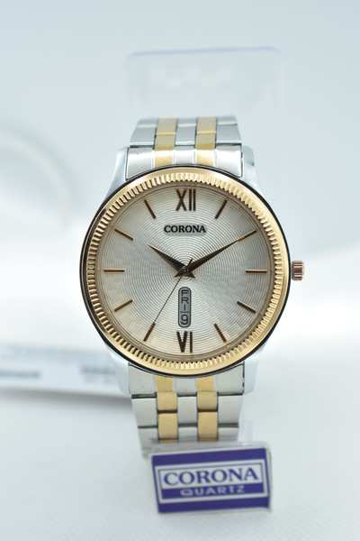 Introducing our Rose Gold Two-Tone Plated Men's Wrist Watch, a masterpiece that epitomizes sophistication and functionality. The elegant blend of rose gold and silver tones in the case is complemented by a dynamic day and date function, enhancing its practicality. Elevate your look with this exceptional timepiece, where refined aesthetics meet useful features, resulting in a statement of versatile and modern masculinity.