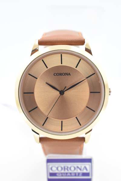 Introducing our Rose Gold Plated Men's Wrist Watch, a perfect balance of elegance and masculinity. The rosegold-plated case harmonizes effortlessly with a supple leather strap, creating a refined yet bold aesthetic. Elevate your style with this exceptional timepiece, where classic sophistication meets modern design, resulting in a statement of confident masculinity that's both timeless and contemporary.