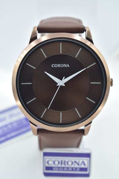 Introducing our Brown Plated Men's Wrist Watch, a harmonious blend of rugged elegance and modern style. The brown-plated case perfectly pairs with a rich leather strap, creating a striking combination. Elevate your appearance with this exceptional timepiece, where classic tones meet contemporary design, resulting in a statement of versatile masculinity.