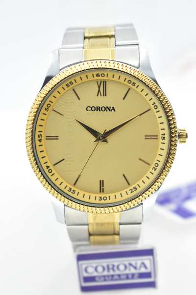 Introducing our Gold Two-Tone Plated Men's Wrist Watch, a fusion of timeless elegance and modern versatility. The combination of gold and silver tones in the case exudes a refined charm that suits any occasion. Elevate your style with this exceptional timepiece, where classic design meets contemporary accents, resulting in a watch that's as sophisticated as it is adaptable.