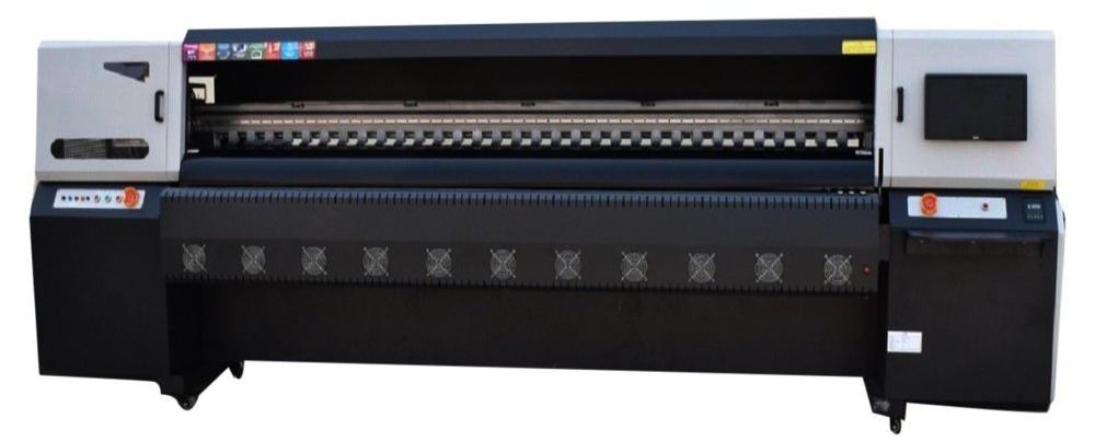Product Details:Media Type Flex, Star Flex, Backlit, Vinyl, Clear Vinyl, Canvas, Paper, Cloth, One Way VisionInterface USB 2.0Resolution Maximum Interpolated Resolution 720x720Media Width 70 inch, 78 inch, 102 inch, 126 inchPrint Width 120 inchesMachine Heater Max 650 WPower Consumption Max 350 WFeatures:Heavy Rugged Structure.Attractive Design.High Speed.Bigger Print Bed.Vibrant Backlits.Powerful Media Suction.Ink Density Control.Low Maintenance Cost.Low noise.Fast RIP.Very Low Noise.Very High Quality Parts - Belts from Germany, Bearings from Japan, Integrated Circuit from USA.Unique Gravity and Negative Ink System for better ink delivery to print heads Efficient Media Heater with PID temperature controller.Dual Control Panel with Backlit LCD Display and Keyboard.Enhanced Colors by Advanced RIP software.Dual Air Dryer for fast drying of prints.New Advanced Control Electronics - V10LED light illuminated print area.Best ROI in Country.