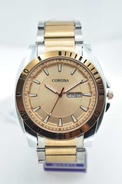 Presenting our Rose Gold Plated Men's Wrist Watch, a harmonious combination of luxury and practicality. The rosegold-plated case exudes sophistication, while the day and date functions add convenience to your daily life. Elevate your look with this exceptional timepiece, where opulence meets usefulness, resulting in a statement of refined masculinity that's as stylish as it is functional.