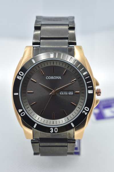 Introducing our Black Two-Tone Plated Men's Wrist Watch, a fusion of bold aesthetics and practicality. The sleek black-plated case adorned with two-tone accents creates a captivating contrast, while the day and date functions add convenience to your daily routine. Elevate your look with this exceptional timepiece, where modern design meets useful features, making a statement of confident masculinity that's as stylish as it is functional.