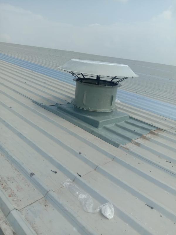 Our Manufacturing Unit is in Ahmedabad, Gujarat, India.A Stainless Steel Air Ventilator is a mechanical device installed on rooftops to extract hot, humid, and contaminated air from industrial or commercial spaces. It operates using natural wind energy and thermal convection, requiring no electricity to function.