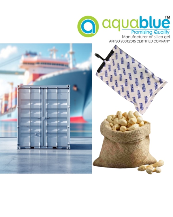AQUABLUE 300 Gm Desiccant Pouch is use for moisture protection of goods while shipping cargo or container.It has high moisture absorption capctity up to 300%