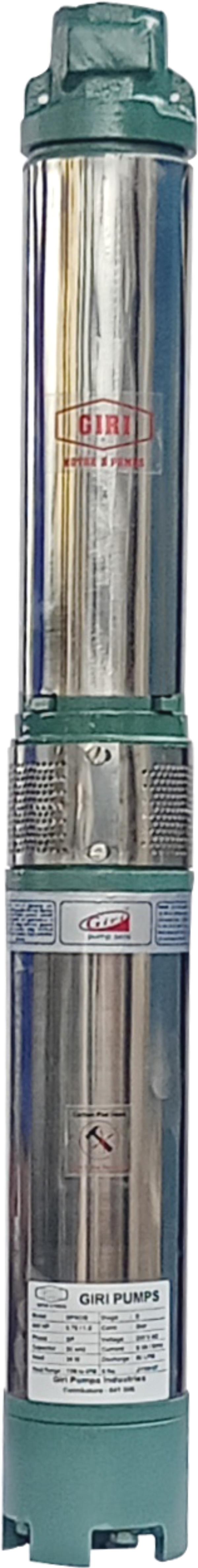 SPECIFICATIONS

Power Range : 0.37 Kw-1.5 Kw

Max. Total Head: 100 mtr

Max. Flow Rate: 80 lpm

Delivery Size : 32 mm

FEATURES

→ High Performance Submersible Pumps to Achieve Your Needs.

→ Excellent Working Capacity.

→ Carbon/Teflon Pads to with Stand the upthrust load.

→ High Efficiency & Low Power Consumption.

→ Optimized Hydraulic Design for Efficient Performance.

→ Designed for Wide Voltage Application.

→ Suitable for Domestic House Holds Purpose.