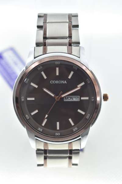 Introducing our Brown Two-Tone Plated Men's Wrist Watch, a perfect blend of classic and modern design with added functionality. The rich brown-plated case, complemented by two-tone accents, exudes a versatile charm. Featuring day and date functions, this timepiece adds practicality to its timeless appeal. Elevate your style with this exceptional watch, where traditional elegance meets contemporary features, resulting in a statement of refined masculinity that's both sophisticated and reliable.