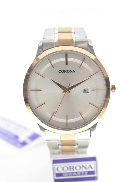 Presenting our Rose Gold Two-Tone Plated Men's Wrist Watch, an exquisite blend of luxury and practicality. The rose gold-plated case adorned with two-tone accents exudes refined charm, further complemented by day and date functions for added convenience. Elevate your style with this exceptional timepiece, where opulence meets usefulness, resulting in a statement of confident masculinity that's both sophisticated and versatile.