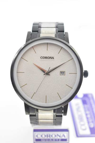Introducing the Two Tones men's Watch (CR-53) by Corona. Crafted for the modern man, this sleek timepiece combines style and functionality effortlessly. With its round shape and two-toned color scheme, it exudes sophistication and versatility. Perfect for any occasion, this watch is designed to enhance your ensemble and make a statement. The Corona brand ensures top-notch quality and durability. The Two Tones men's Watch is suitable for men of all ages and tastes. Stay punctual and elevate your style game with this must-have accessory. Get ready to turn heads and make a lasting impression with this exquisite timepiece.