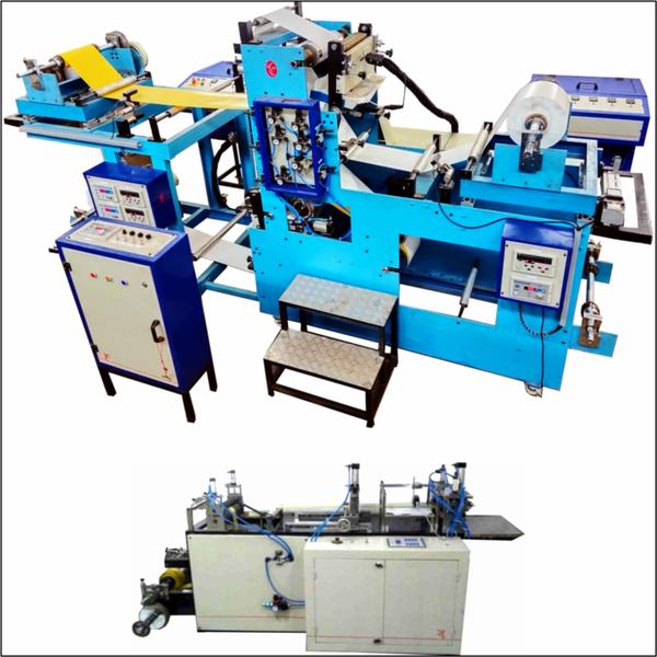 A 300mm width Hot Melt Coating Machine with both side coating at same time and Sheet cutting machineHot Melt Coater Specification:This machine will make rolls of 325mm (Max.) width & max 600mm dia. with 30 gsm hot melt coating. ProcessSilicon paper of 300mm will be coated with HM 30 gsm.Lamination (transfer of HM on PVC) of Si paper & 0.270mm PVC film.Winding of Si paper & PP/PVC roll. Machine Type: Die coatingMax. Size of coating: 300mm, GSM: 15 to 65 Max. Speed of coating : Speed 10 mpm @30gsmM/c specifications: Unwind 1:To hold 310 mm max. width material. (Si Paper)450 mm Dia. Max.76 MM core ID.Powder BrakeWeb GuideUnwind 2:To hold 300 mm width material. (PVC of 0.27mm)450 mm Dia. Max.76 MM core ID.Powder BrakeWeb GuideCoating Station: Die coating.( 2 Sets)Accurate Temp. Control.All silicon rolls dynamic balanced.Back up roller Pneumatically operatedLamination Nip:Dynamic balanced Metal roll & Silicone rollOperation & pressure PneumaticDrive to the nipRewind : for PVC + Si PaperTo hold 310mm max. width material.600 mm Dia. Max.76 MM core ID.Tapper tension controlled winding.AC Drive for controlled winding. Permelter: (2 Sets)Tank capacity 20 Lit.Melting Capacity 8 Lit/hrliquid tank capacity 5 Lit.Pump Capacity 0.4 Lit/MinAccurate Temp. Control.Accurate flow controlHot melt Hose (2 Sets)To Supply 0.4 Kgs/hrLength 2 mAccurate Temp. Control.8. DIMENTIONS: 3 m X 2 m X 2 m Total Electrical Load : Motors 5 HP, Heaters 7.5 KW