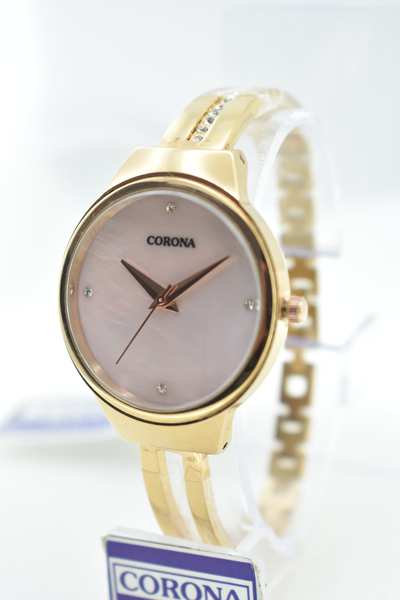 Presenting our Rose Gold Plated Women's Wrist Watch, a seamless blend of elegance and precision. The rosegold-plated case embraces a captivating pink dial, powered by Japanese movement for unparalleled accuracy. Elevate your style with this exquisite timepiece, where sophistication meets reliability in a watch designed for the modern woman.
