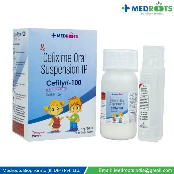 CEFIXIME 100 MG DRY. SYP ( WITH STERILE WATER FOR RECONSTITUTION) It is effective for bacterial infections of the lungs, throat, and urinary tract among others. This medicine usually makes you feel better within a few days, but you should continue taking it as prescribed even when you feel better. Stopping it early may make the infection come back and harder to treat.