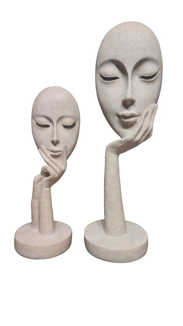 DESCRIPTION - Buy a set of 2 decorative ladies MATERIAL - ResinDimensio - 11*11*37 -11*11*28COLOUR - White