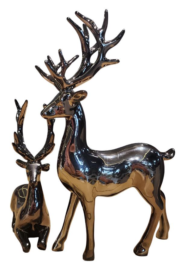 Handcrafted resin reindeer