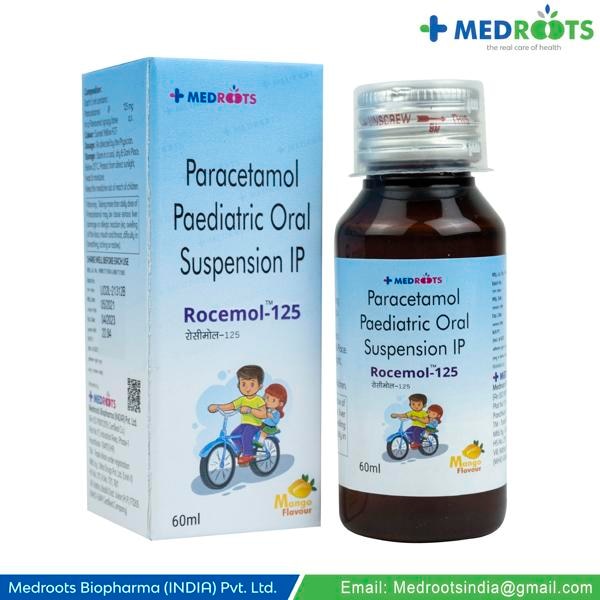 PARACETAMOL 125 MG (Delicious Mango flavor)Meftal P Delicious Mango Flavour Suspension is commonly used to treat fever in children above six months of age. It is also helpful for the relief of mild to moderate pain in children.