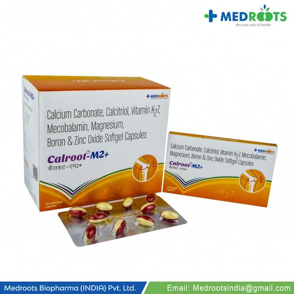 Usage Of Calcitriol, Calcium Carbonate, Vitamin K27, Methylcobalamin, Magnesium, Zinc, L-Methyl Folate Capsules. Treat calcium and vitamin deficiency in the body. Beneficial for keeping strong healthy bones. Also best for maintaining kidney and internal organs