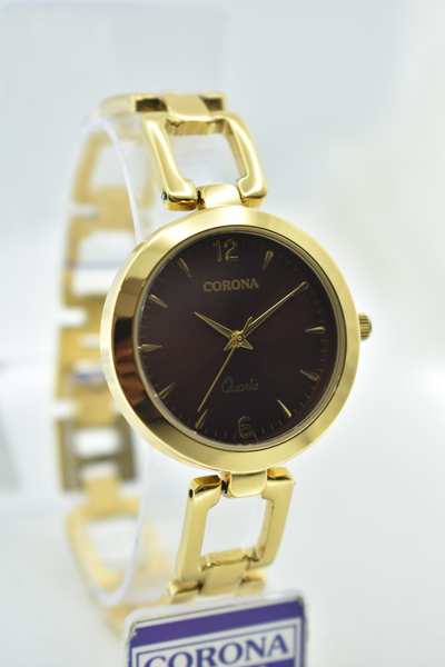 Introducing our Gold Plated Women's Wrist Watch with a Red Dial, an icon of luxury and passion. The opulent gold-plated case beautifully cradles a captivating red dial, creating a striking and vibrant aesthetic. Elevate your style with this exceptional timepiece, where opulence meets bold color, resulting in a watch that's perfect for making a statement and adding a touch of glamour to any outfit.