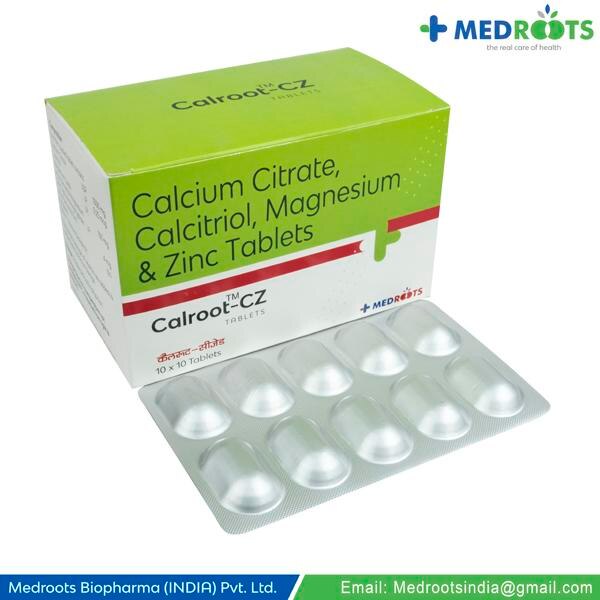calcitriol + Calcium citrate + Magnesium Oxide + Zinc is a combination of vitamins and minerals. Calcitriol works by helping the body utilize more of the calcium present in ingested foods or supplements and regulating the body's production of parathyroid hormone. Calcium citrate prevents or treats negative calcium balance. Magnesium oxide is a mineral supplement essential for bone mineralization and the formation of the bone matrix. Zinc is needed for the body's immune system to work properly. It also promotes bone density and prevents bone loss.